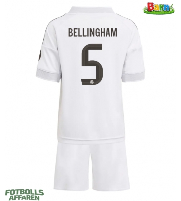 Real Madrid Jude Bellingham #5 Hemmaställ Barn 2025-26 Kortärmad (+ Korta byxor)